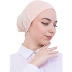 Modish Group Pratik Bone Pamuklu Tesettür Iç Bone, Başörtüsü Için Hazır Viskon Şapka, Namaz Günlük Kullanım Için - Bej