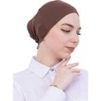 Modish Group Pratik Bone Pamuklu Tesettür Iç Bone, Başörtüsü Için Hazır Viskon Şapka, Namaz Günlük Kullanım Için - Kahverengi