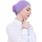 Modish Group Pratik Bone Pamuklu Tesettür Iç Bone, Başörtüsü Için Hazır Viskon Şapka, Namaz Günlük Kullanım Için - Lila