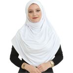 Modish Group Uzun Hazır Giyim Turban Yumuşak Eşarp Islami Giyim - Standart - Beyaz