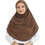 Modish Group Uzun Hazır Giyim Turban Yumuşak Eşarp Islami Giyim - Standart - Kahverengi