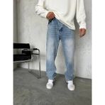 Modiva Aura WE11 Erkek Baggy Jeans Pantolon Asit Mavi Bol Paça - 32
