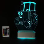 Modiwa Çocuklara Özel Hediye 3D Sevimli Traktör Led Dekoratif Lamba