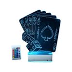 Modiwa Design Özel Üretim Oyun Kartları 3D Dekoratif LED Lamba - Renkli