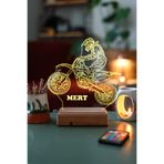 Modiwa Design Sporculara Hediye 3d Motocross 16 Renk Dekoratif Led Lamba