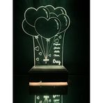 Modiwa Doğum Günü Hediyesi Kalpli 3D Led Dekoratif Gece Lambası