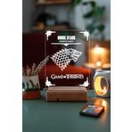 Modiwa Game Of Thrones House Stark 16 Renk Gece Lambası