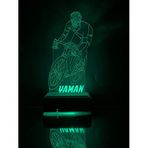 Modiwa Kişiye Özel 3D Bisiklet Sporcu Led Masaüstü ve Gece Lambası