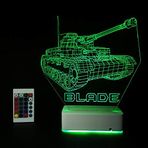 Modiwa Kişiye Özel 3D Savaş TANK Masaüstü Dekoratif Led Lamba