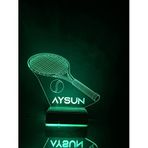 Modiwa Kişiye Özel 3D Tenis ve Tenis Topu Hediyelik Dekoratif Led Lamba