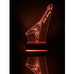 Modiwa Kişiye Özel 3D Uçan Gitar Hediyelik 16 Renk Dekoratif Masaüstü Led Lamba