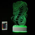 Modiwa Kişiye Özel 3D Yılan Venom 16 Renk Dekoratif Led Lamba