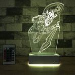 Modiwa Özel Tasarım 3D Kılıç Ve Kalkanlı Viking 16 Renk Dekoratif Led Lamba
