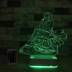 Modiwa Özel Tasarım Deniz Kızı 3D 16 Renk Dekoratif Led Lamba