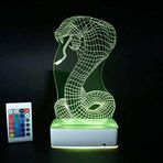Modiwa Özel Tasarım Yılan 3D 16 Renk Dekoratif Led Lamba