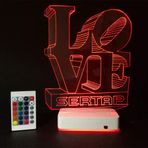 Modiwa Sevgiliye Hediye 3D Love 16 Renk Dekoratif Led Lamba