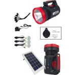 Modizu Fm Radyolu Mp3 Müzik Çalar Sdkart USB Bellek Güneş Enerjili Acil Durum Aydınlatma Solar Kamp 906 - Siyah