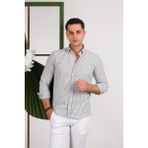 Modtime Slimfit Gofre Kumaş Pamuklu Yazlık Erkek Gömlek - 2XL - Yeşil