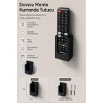 ModuLab 3D Duvara Monte Kumanda Tutucu – 3D Baskı Tv ve Klima Kumandası Düzenleyici Stand - Siyah - 7 x 5 x 3