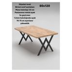 modülare 80x120 Yemek Masası Cafe Masası Balkon Masası Metal Ayak Paslanmaz