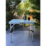 Modulbox Katlanabilir, Ayarlanabilir, Alüminyum, 45x60 Cm, 2 Yüksekli, Kamp Masasi, Piknik Masasi, Açik Yeşil