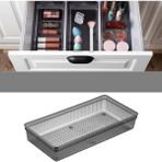 Modüler Çekmece Içi Düzenleyici - Banyo Makyaj Takı Organizer Ofis Düzenleyici 30,5 x 15 cm Antrasit