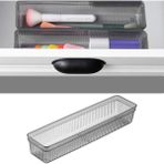 Modüler Çekmece Içi Düzenleyici - Banyo Makyaj Takı Organizer Ofis Düzenleyici 30,7 x 7,8 cm Antrasit