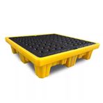 Modüler Dökülme Koruma Paleti, Fıçılar için Su Geçirmez Plastik Platform, Sağlam Dökülme Koruma Çözümü (120 x 60 x 10 cm) - İndus Kullanımı İçin İdealdir