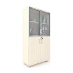 Modüler Dünyası 2 Cam Kapaklı Kilitli Dosya Dolabı Akça 80X38X153 Akçaağaç