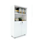 Modüler Dünyası Kapaklı Kitaplık Dosya Dolabı Beyaz - 80X38X153 (307767642) Beyaz