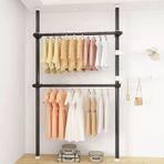 Modüler Köşe Gardırop Dolap Gardırop Giysi Depolama Sistemi 2 Geniş Kancalı Ayarlanabilir Yükseklik 110-310 cm Ayarlanabilir Genişlik 78-125 cm