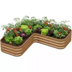 Modüler Yükseltilmiş Bahçe Sebze Yatağı No:20 (140X140) Bej