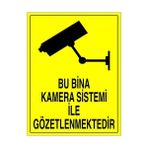Modülerteknik Bu Bina Kamera Sistemi İle Gözlenmektedir 35x50 cm Uyarı Levhası