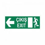 Modülerteknik Çıkış Exit Sol 10x25 cm Uyarı Levhası