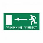 Modülerteknik Yangın Çıkışı Fire Exit Sol 10x25 cm Uyarı Levhası