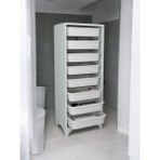 Modüleva 8 Çekmeceli Çok Amaçlı Sepetli Dolap / Oyuncak Kutusu / Organizer - Beyaz