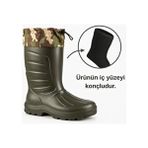 MODVALU Eva Termal Erkek Avcı Çizme Düz Topuklu Haki Malzeme ile -30 Derece Soğuğa Dayanıklı