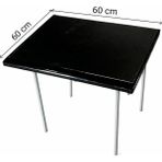 Moemi 60×60 cm Siyah Katlanabilir Masa Çok Amaçlı–balkon, Bahçe,kamp & Piknik Masası– Hafif Taşınabilir - Siyah - Siyah