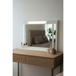 Moemi Makyaj Aynası Duvar Aynası Lavabo Aynası Dekor Ayna 60X45CM Salon Aynası Ledli Ayna - Beyaz