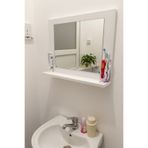 Moemi Raflı Banyo Aynası Beyaz Yatay Lavabo Aynası Wc , Dresuar , Koridor , Mutfak , Makyaj 60x45