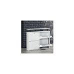 Moemi Tablalı (2 +2) 4'lü Metal Ayakkabılık - KİLİTLİ -BEYAZ