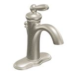 Moen 6600ORB Brantford One-Handle Low-Arc Bathroom Faucet with Optional Decklpate, Oil-Rubbed Bronze