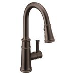 Moen 7260ORB Belfield Tek Saplı Aşağı Çekmeli Mutfak Bataryası Power Boost ve Reflex Özellikli, Yağla Pürüzsüzleştirilmiş Bronz
