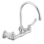 Moen 8126 Commercial M-Dura çift kulplu duvar askısı Utility musluk 2,2 GPM, krom