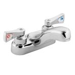 Moen 8210 °F05 Commercial M-Dura with 4-inç Centerser Lavatory musluk ve 2.5-inç Lever yapılmış, 0.5 GPM, Chrome by Moen