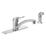 Moen 8707 Ticari M-DURA Yan Spreyli Tek Saplı Mutfak Bataryası, 1,5 GPM, Krom