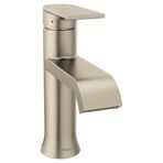 Moen Genta LX Fırçalanmış Nikel Tek Saplı Tek Delikli Modern Banyo Lavabo Bataryası, Opsiyonel Döşeme Levhası ile, 6702BN