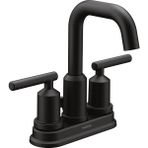 Moen Gibson Mat Siyah Iki Saplı Orta Set Yüksek Ark Modern Banyo Musluğu, Tahliye Tertibatı Ile, 615 - Renkli