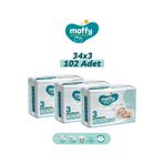 Moffy No:3 Midi 102 Adet Bebek Bezi