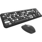 Mofii NO666 Siyah Gri Klavye Mouse Set - 1 - Renkli